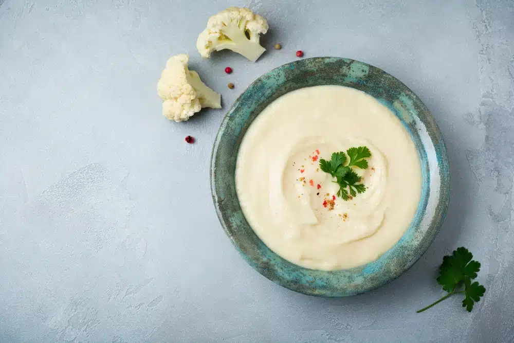 Crema de coliflor y calabacines